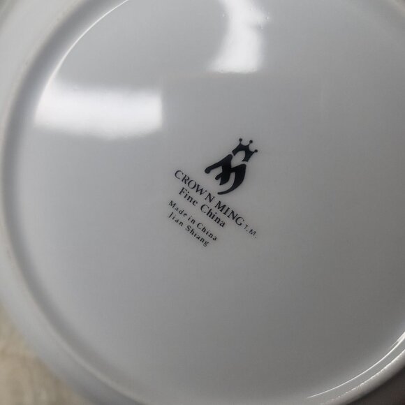 Crown Ming Fine China Jian Shiang Soup Bowl 7.5” set 4 Vintage Cottage - Picture 4 of 4